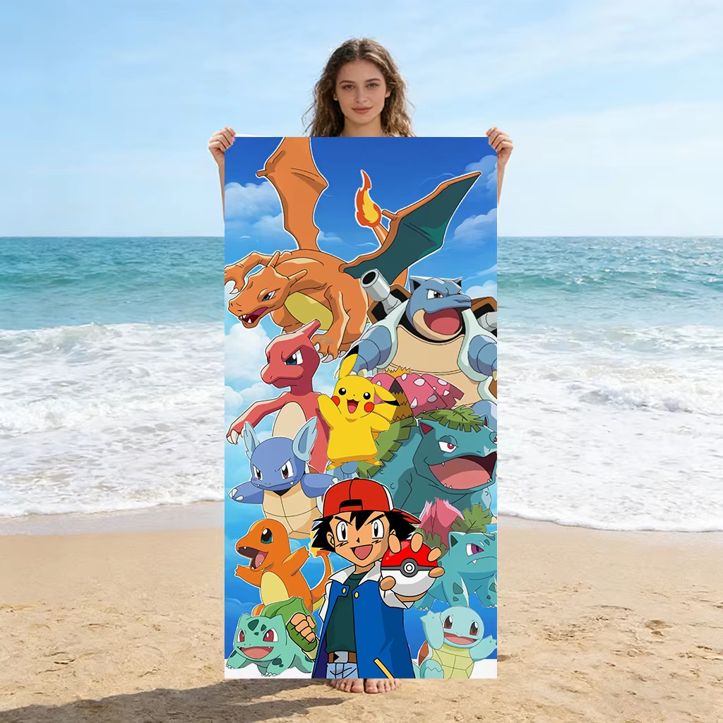 1pc Extra Large Pokemon Microf - Beach Towel Large บทวิจารณ์และราคา