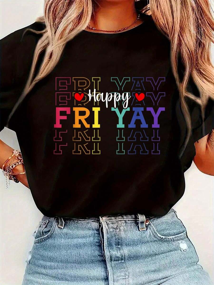 Funny Friday Lover Graphic Pri - Tee Graphic Print บทวิจารณ์และราคา