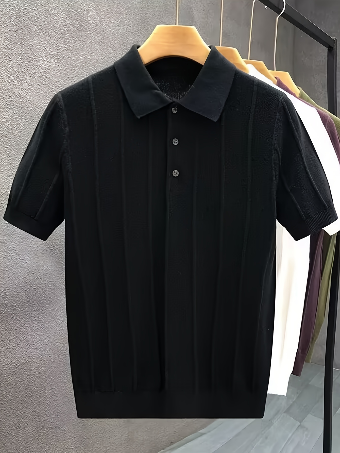 High-End Luxury Vertical Strip - Polo Shirt Pique บทวิจารณ์และราคา