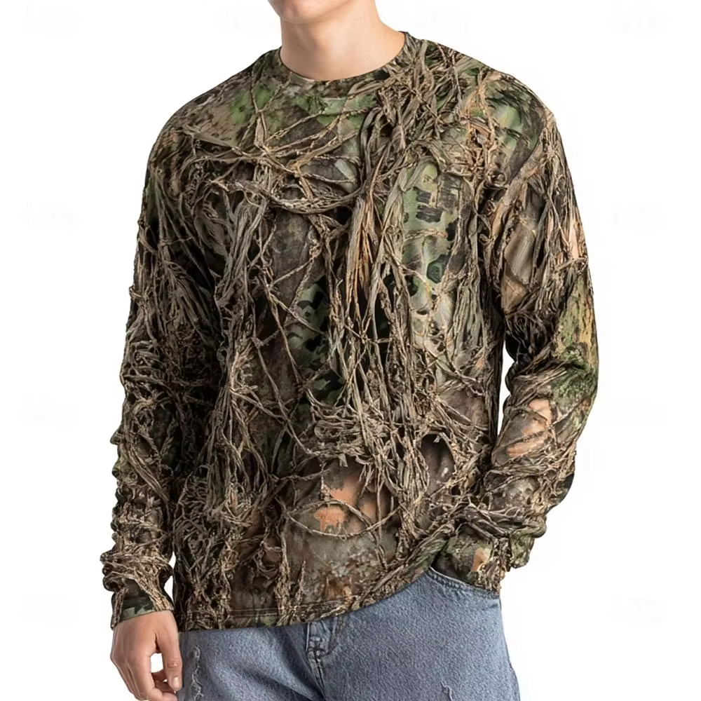 Men's Camo Animal Print Long S - Tee Graphic Print บทวิจารณ์และราคา