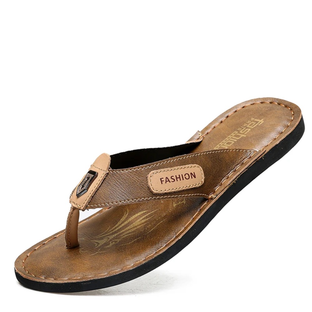Men's Leather Flip Flops Summe - Flip Flop Leather Men บทวิจารณ์และราคา