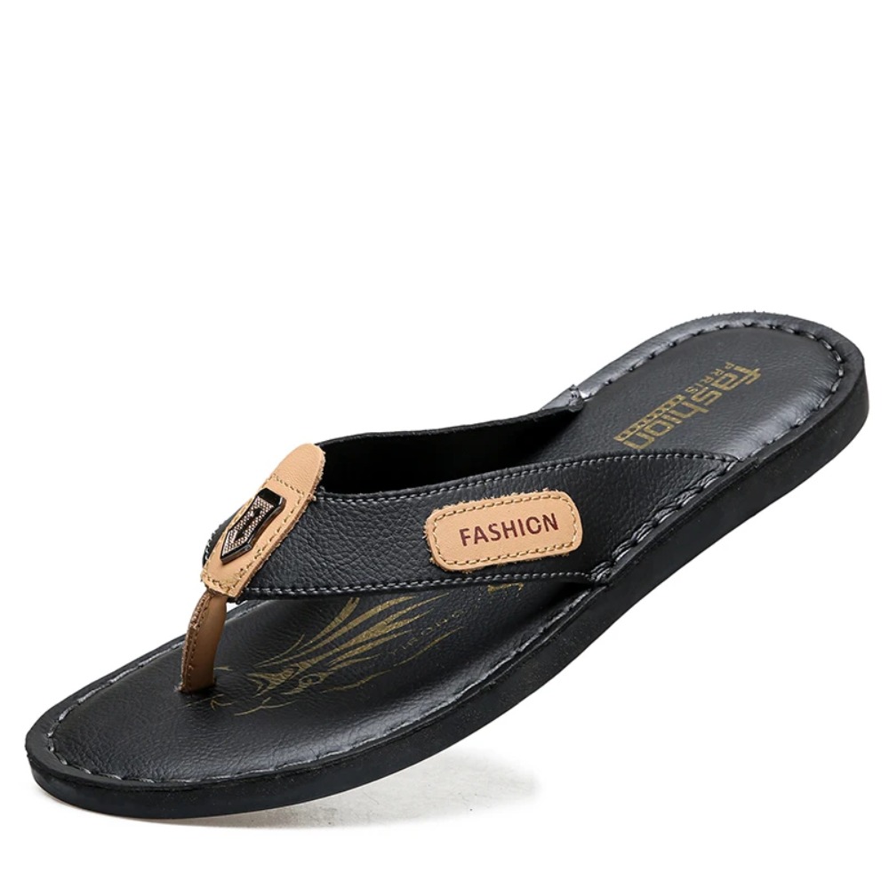 Men's Leather Flip Flops Summe - Flip Flop Leather Men บทวิจารณ์และราคา
