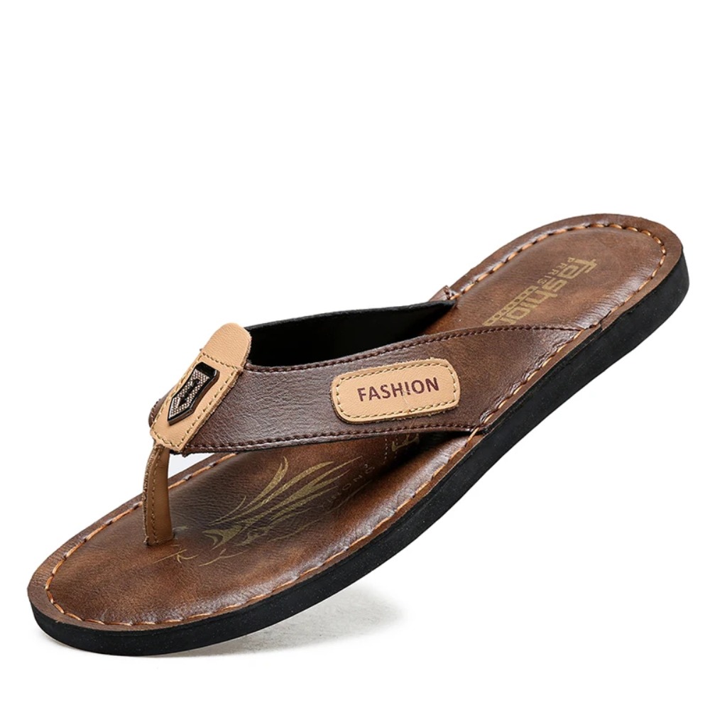 Men's Leather Flip Flops Summe - Flip Flop Leather Men บทวิจารณ์และราคา