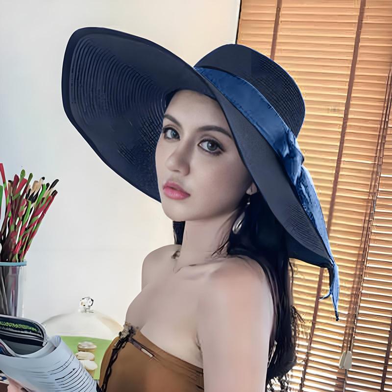* New Sale Women Hat Foldable  - Bucket Hat Straw บทวิจารณ์และราคา