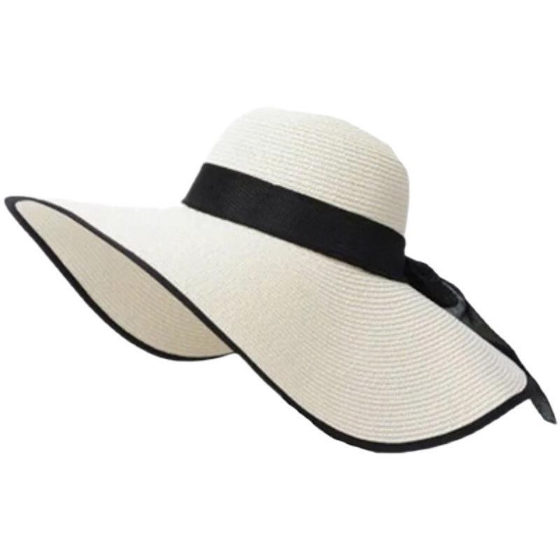 * New Sale Women Hat Foldable  - Bucket Hat Straw บทวิจารณ์และราคา