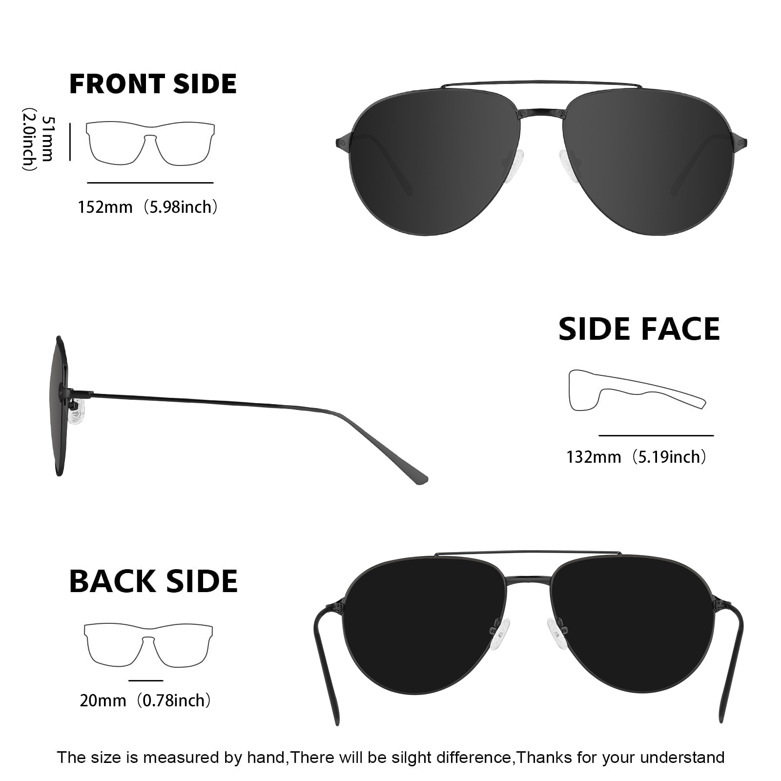 MAXJULI Aviator Sunglasses for - Sunglasses Aviator Polarized บทวิจารณ์และราคา
