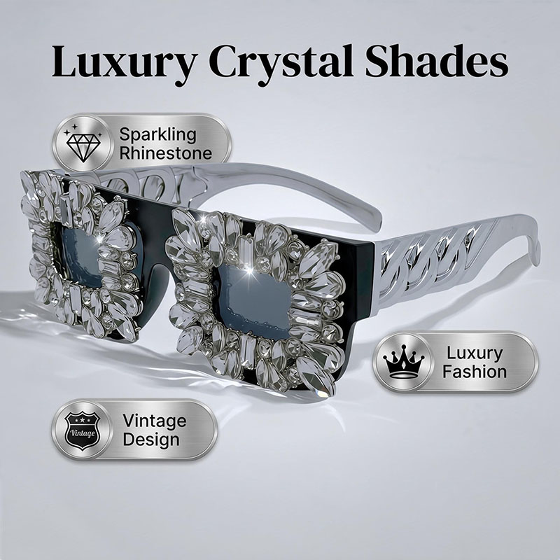 Exaggerated Bling Rhinestone S - Sunglass Retainer Cord บทวิจารณ์และราคา