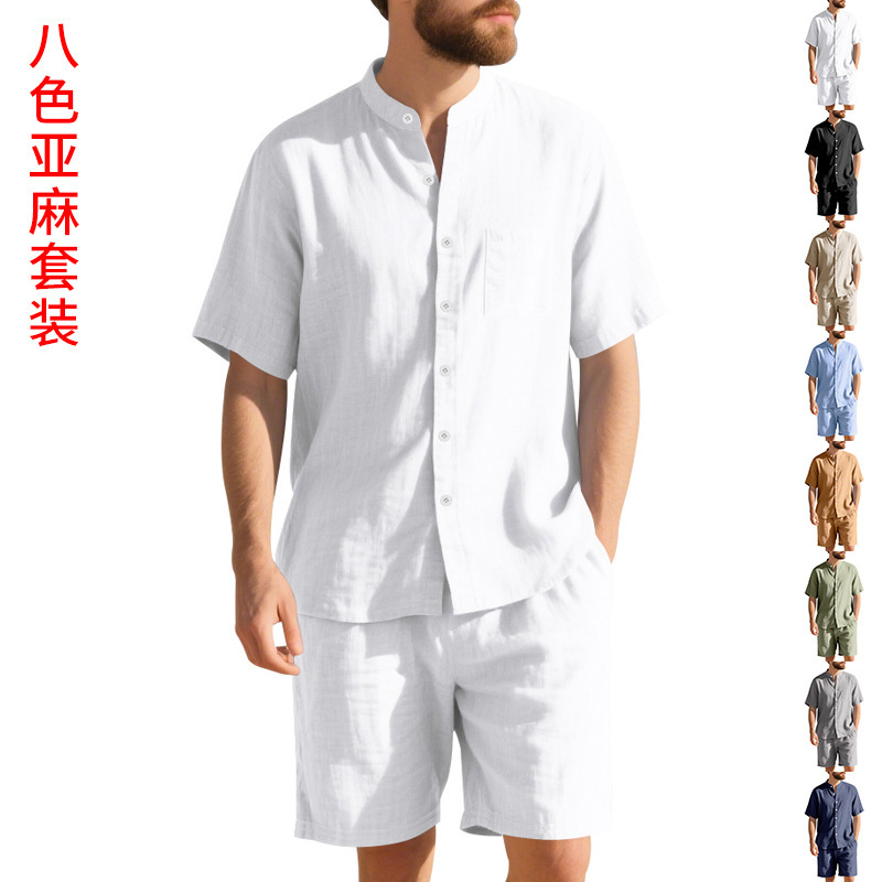 Summer Men's Linen Loose-Fit S - Linen Shirt Breathable บทวิจารณ์และราคา
