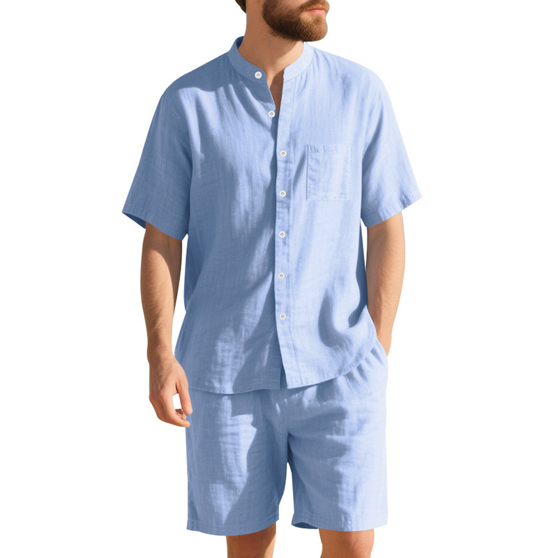 Summer Men's Linen Loose-Fit S - Linen Shirt Breathable บทวิจารณ์และราคา