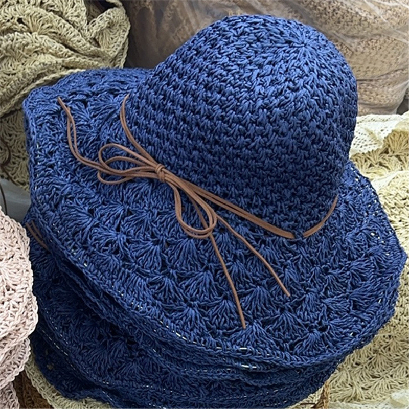Handwoven Straw Sun Hat – Wome - Bucket Hat Straw บทวิจารณ์และราคา