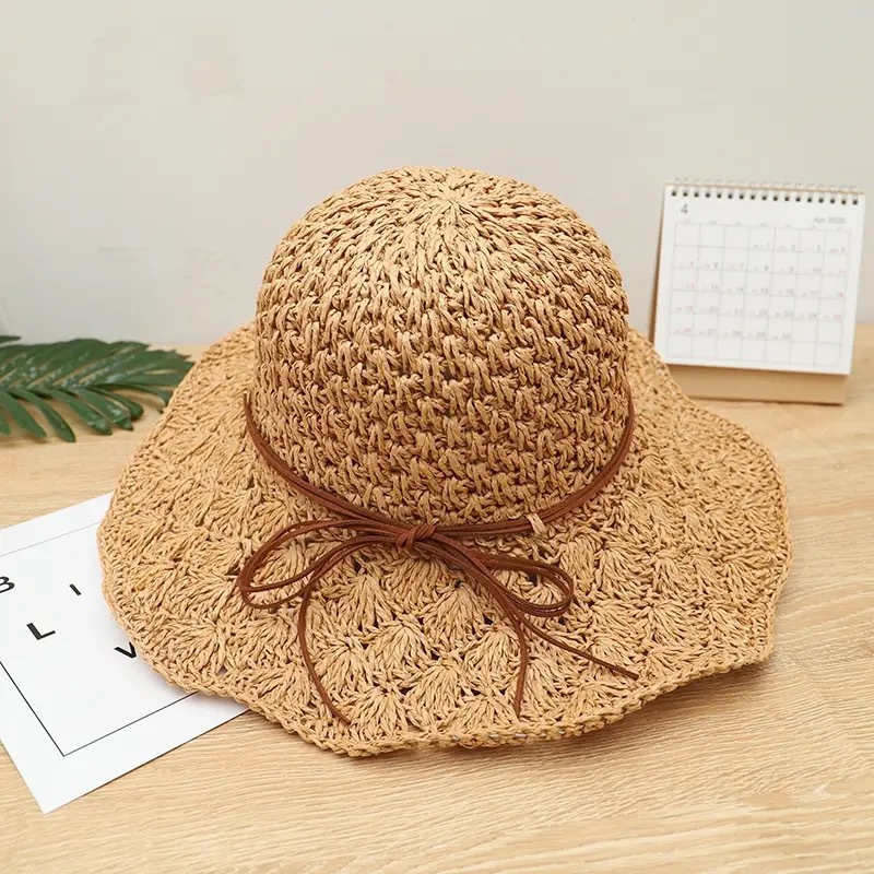 Handwoven Straw Sun Hat – Wome - Bucket Hat Straw บทวิจารณ์และราคา