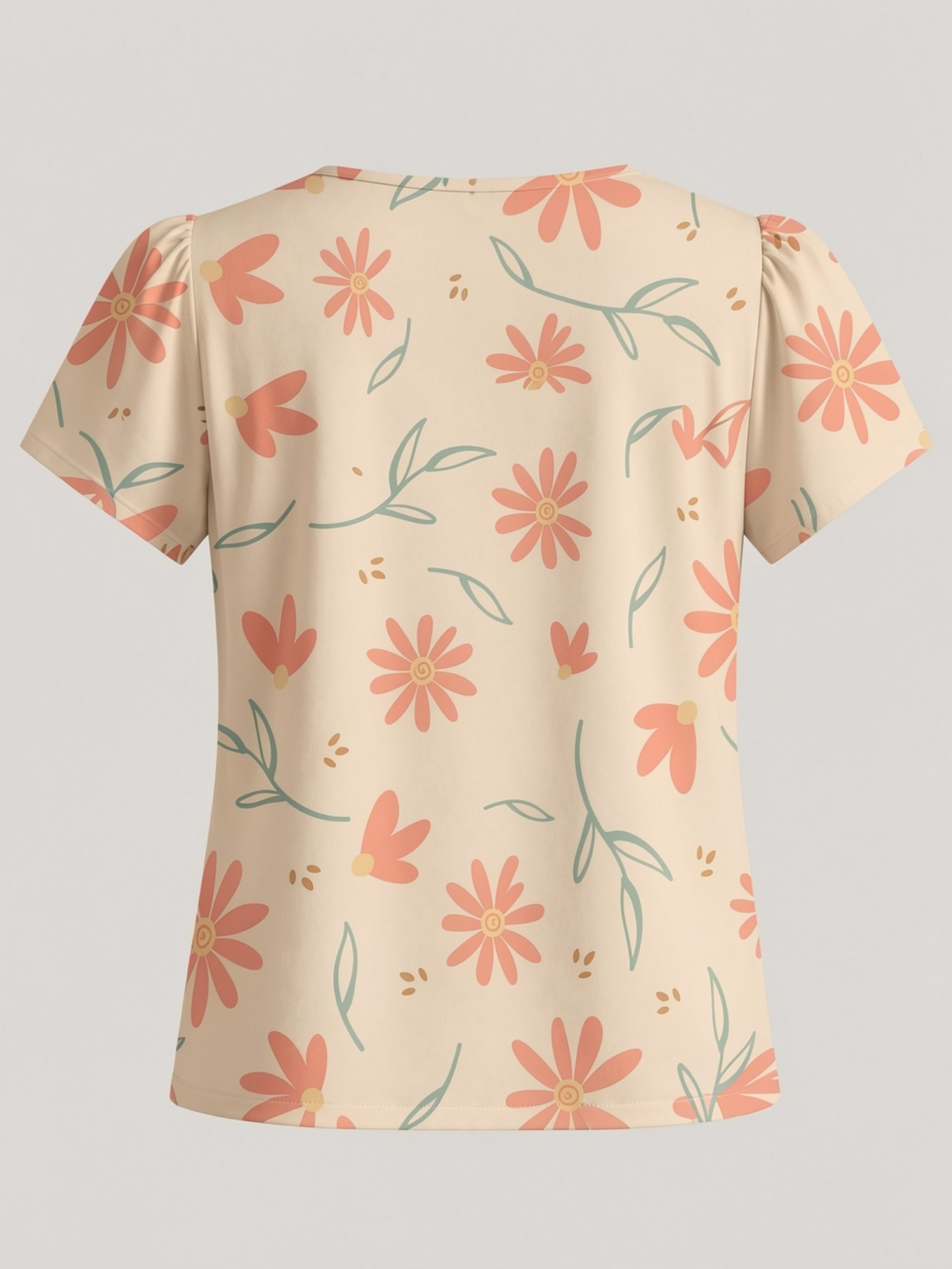 2026 New Women's Round Neck El - Resort Shirt Floral บทวิจารณ์และราคา