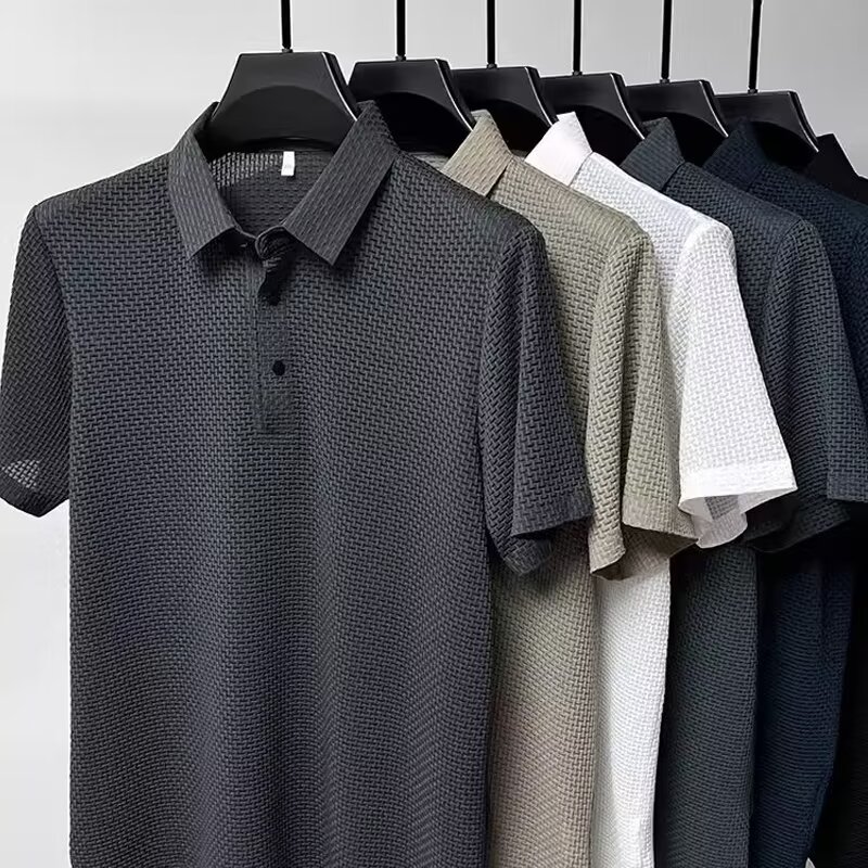Summer New Men's Lop-up Hollow - Polo Shirt Pique บทวิจารณ์และราคา
