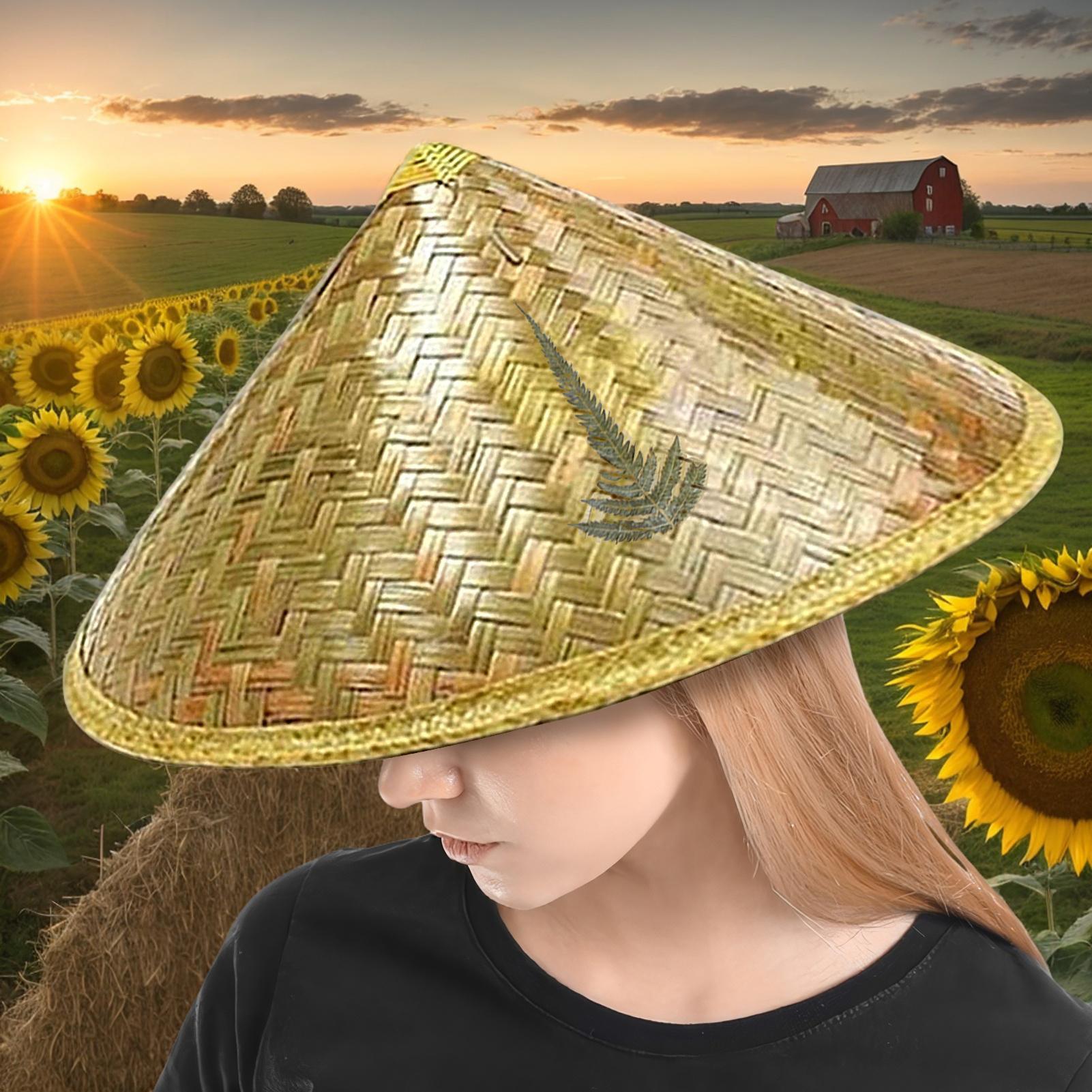 Chinese Straw Hat Handmade Rat - Bucket Hat Straw บทวิจารณ์และราคา