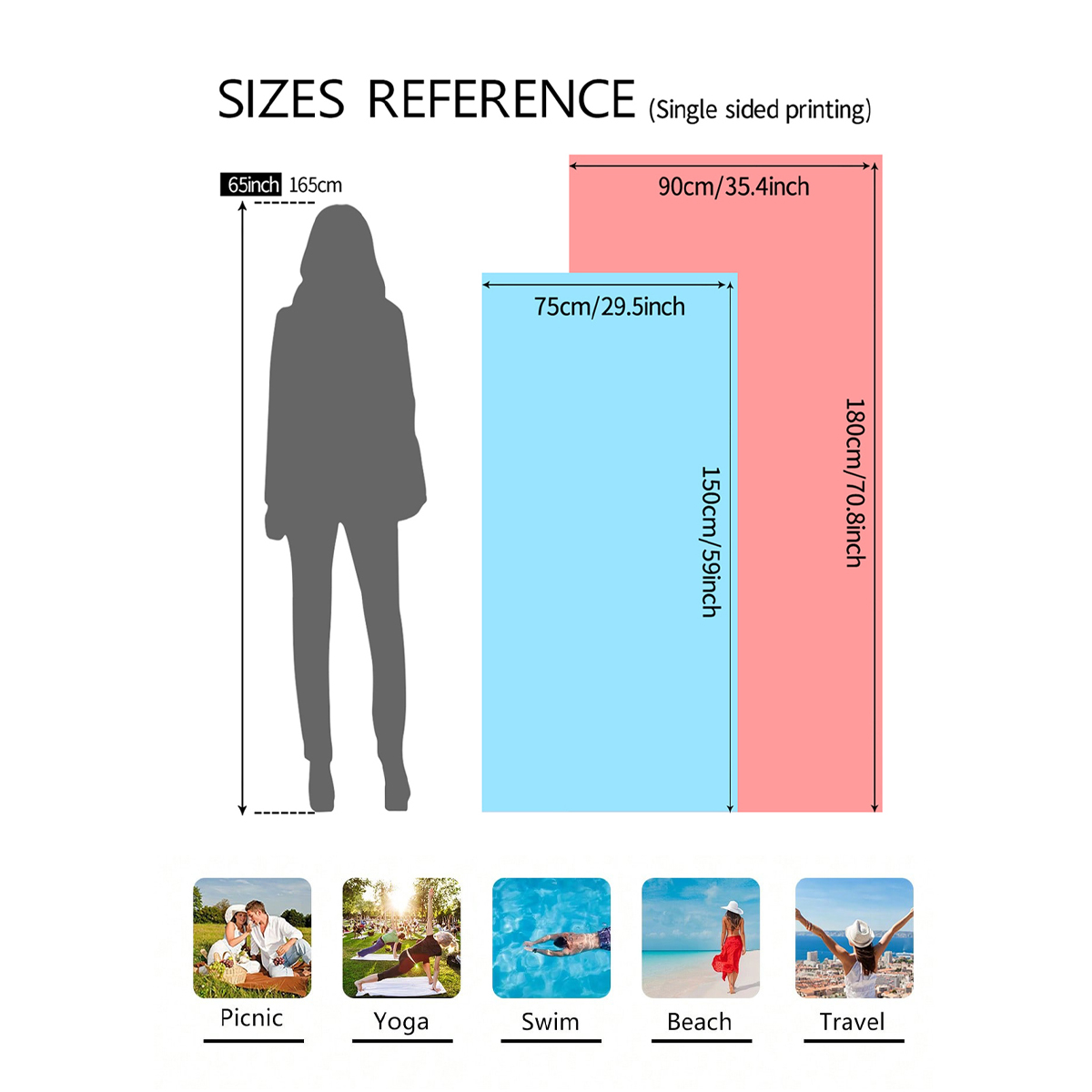 1pc Bohemian Large Beach Towel - Beach Towel Large บทวิจารณ์และราคา