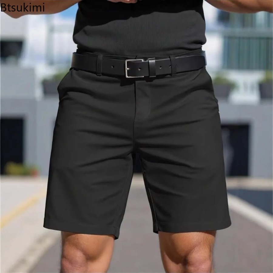 Summer New Mens Solid Slim Chi - Shorts Chino Slim บทวิจารณ์และราคา