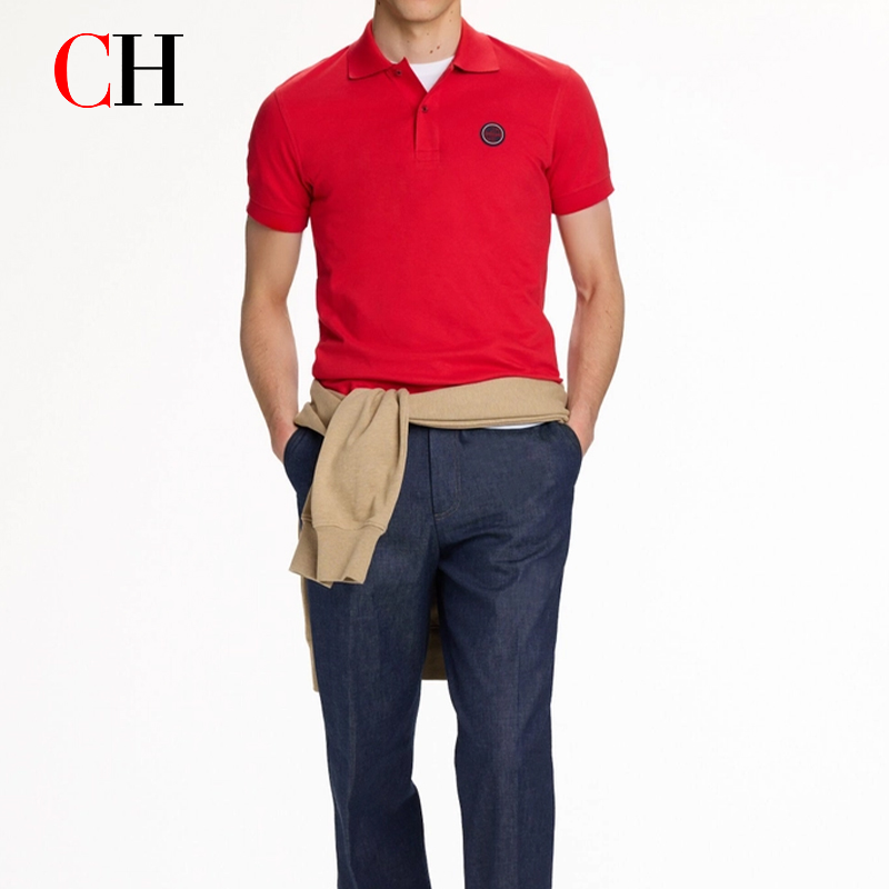 CH Red Accent Circular Rubber  - Polo Shirt Pique บทวิจารณ์และราคา