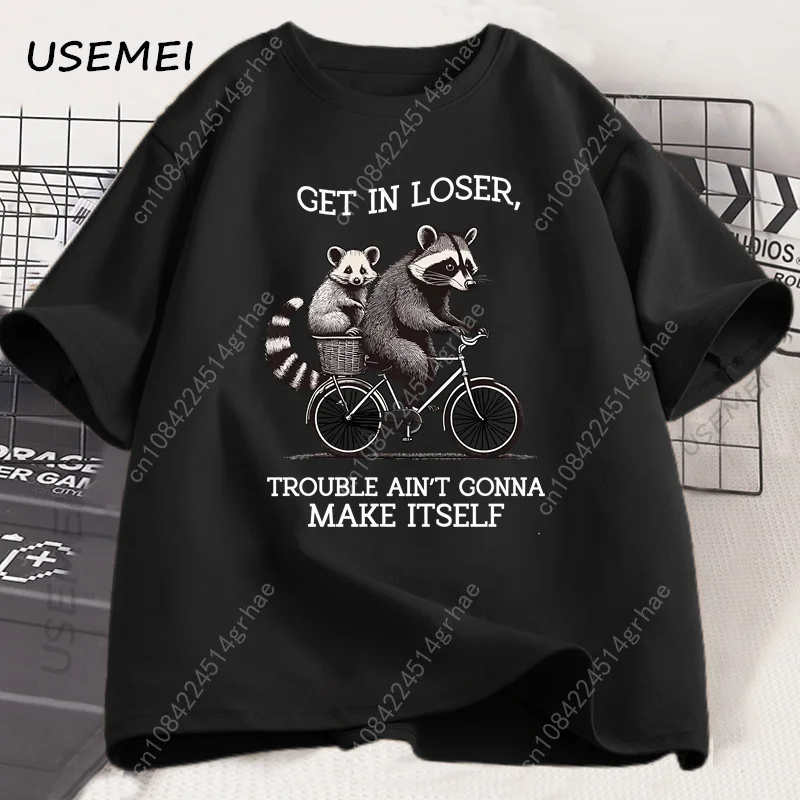 Get in Loser T Shirt Funny Rac - Tee Graphic Print บทวิจารณ์และราคา