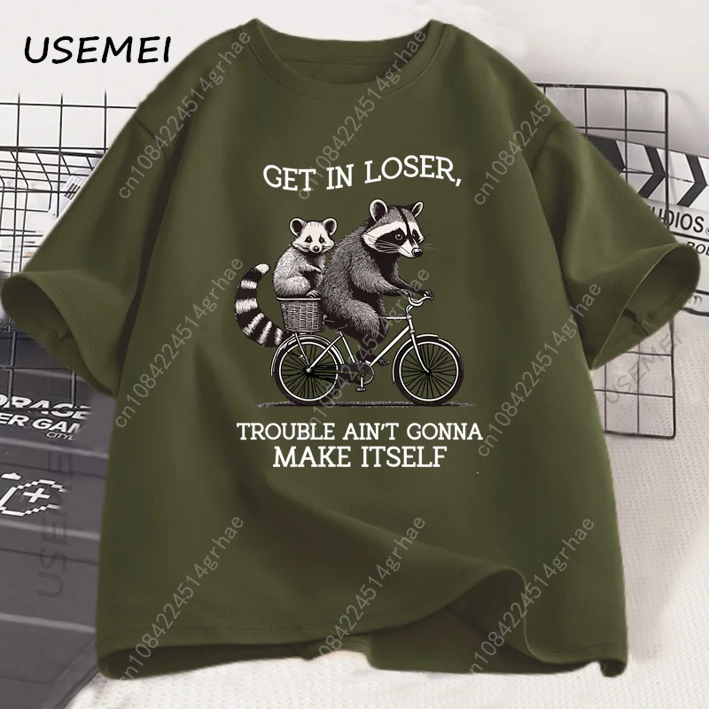 Get in Loser T Shirt Funny Rac - Tee Graphic Print บทวิจารณ์และราคา