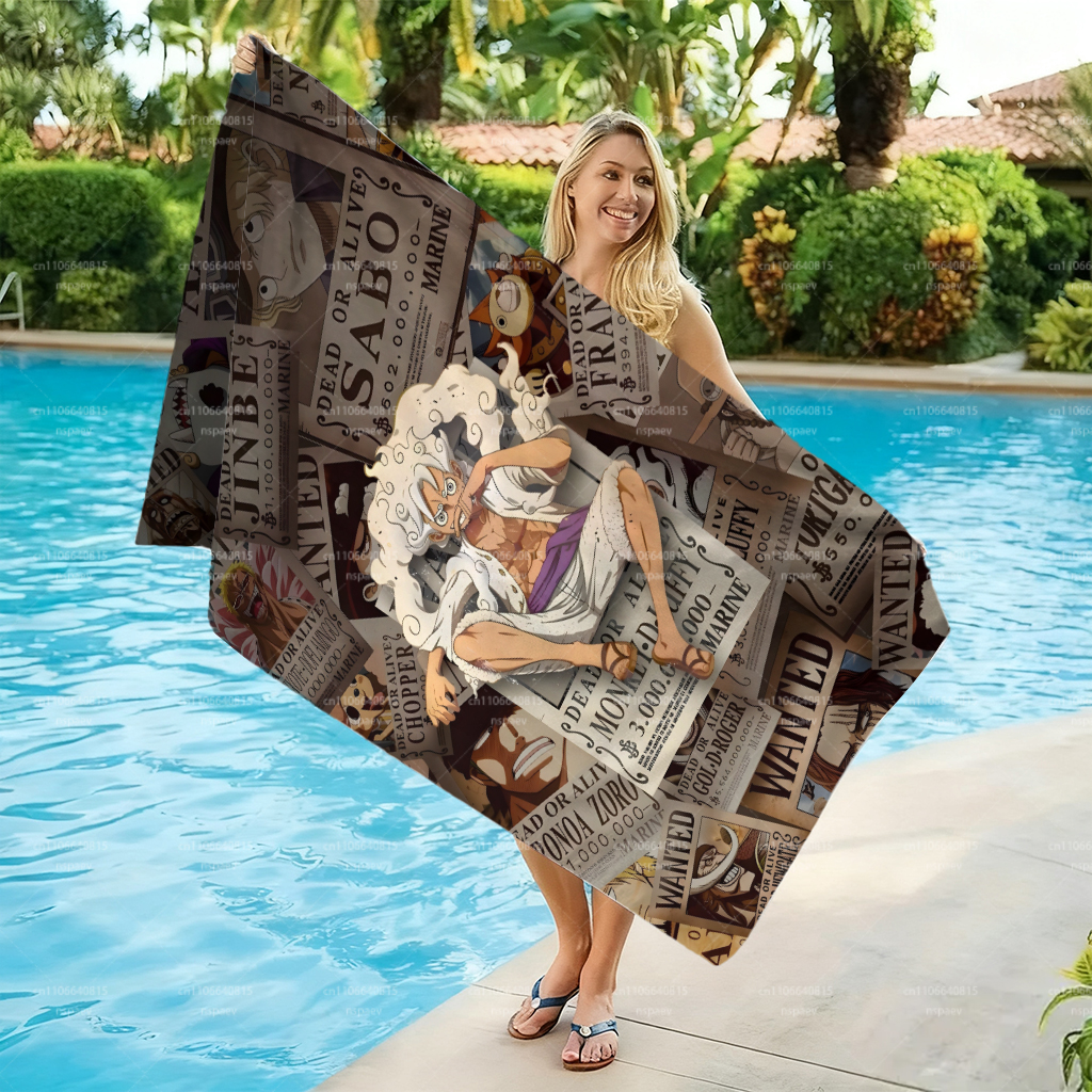 Retro Pirate Wanted Bounty Lar - Beach Towel Large บทวิจารณ์และราคา