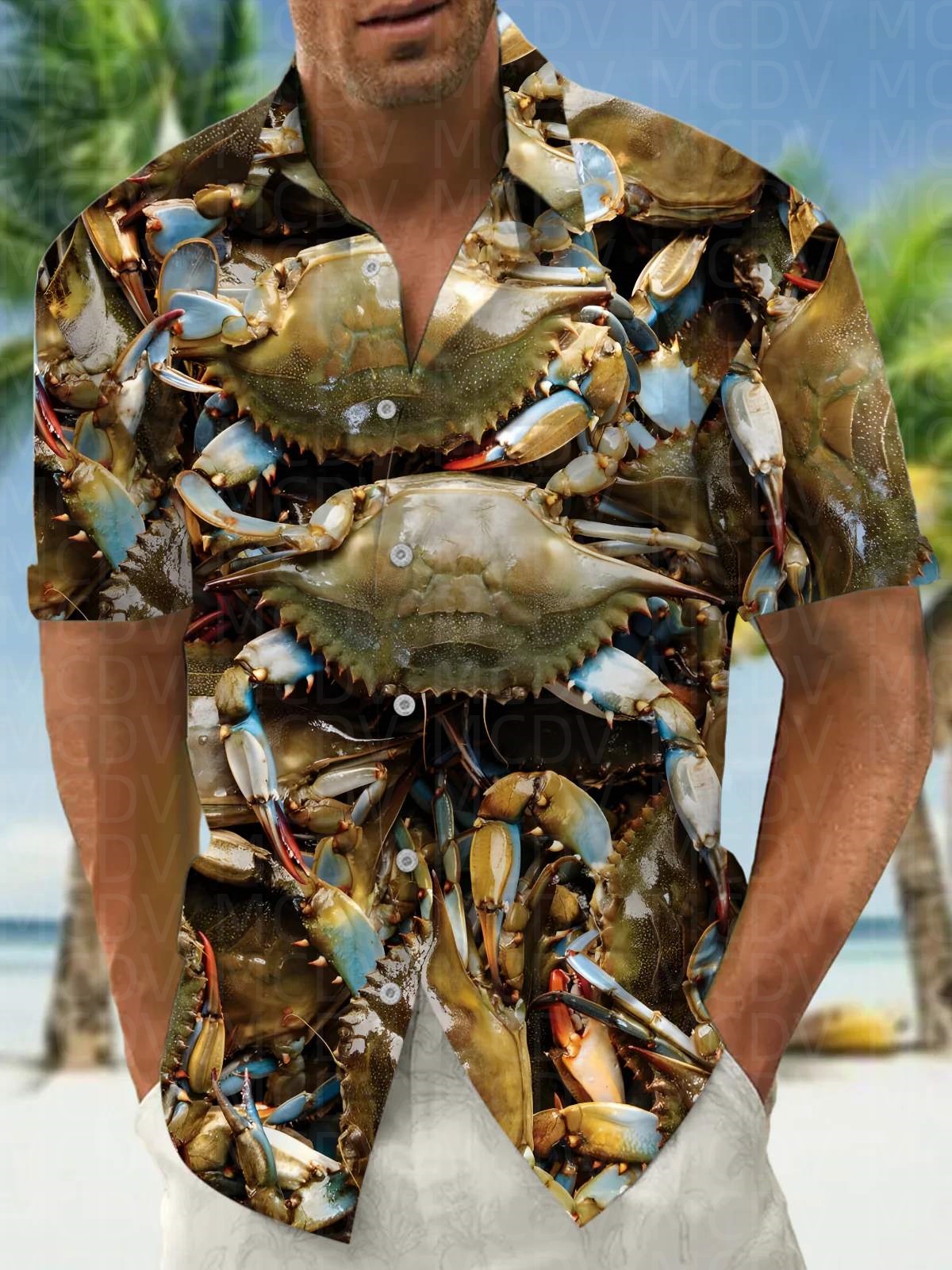 Food Pattern Men's Hawaiian Sh - Shirt Camp Collar บทวิจารณ์และราคา