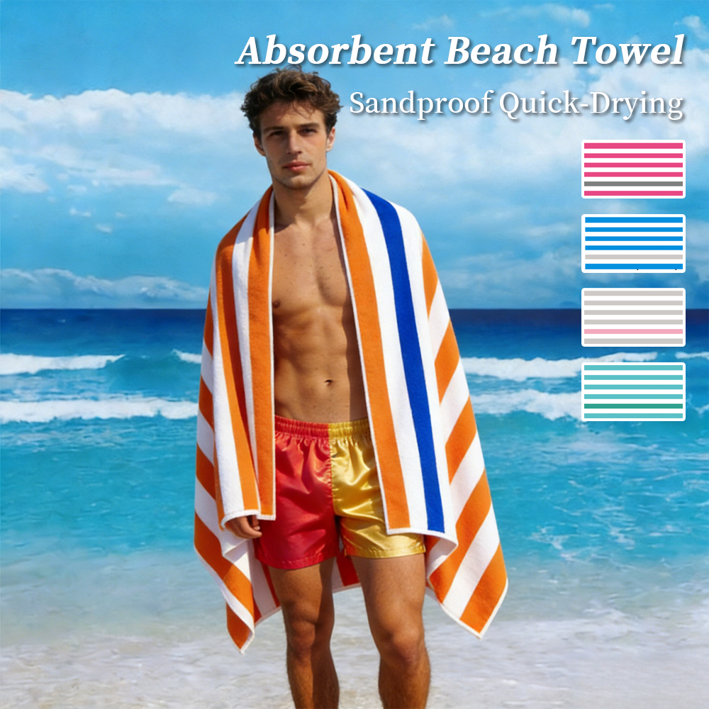 Vibrant Striped Beach Towel La - Beach Towel Large บทวิจารณ์และราคา