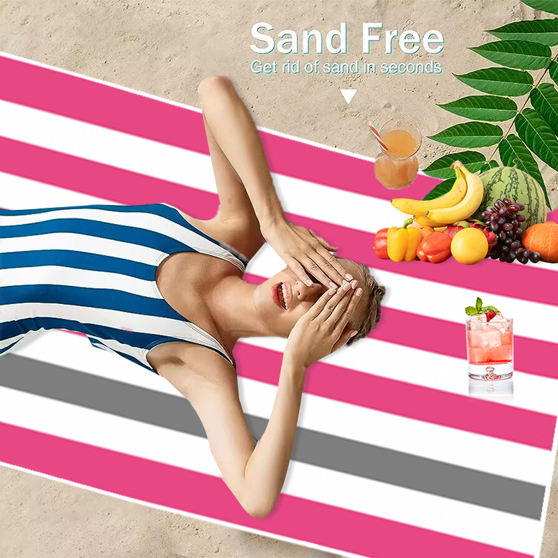 Vibrant Striped Beach Towel La - Beach Towel Large บทวิจารณ์และราคา