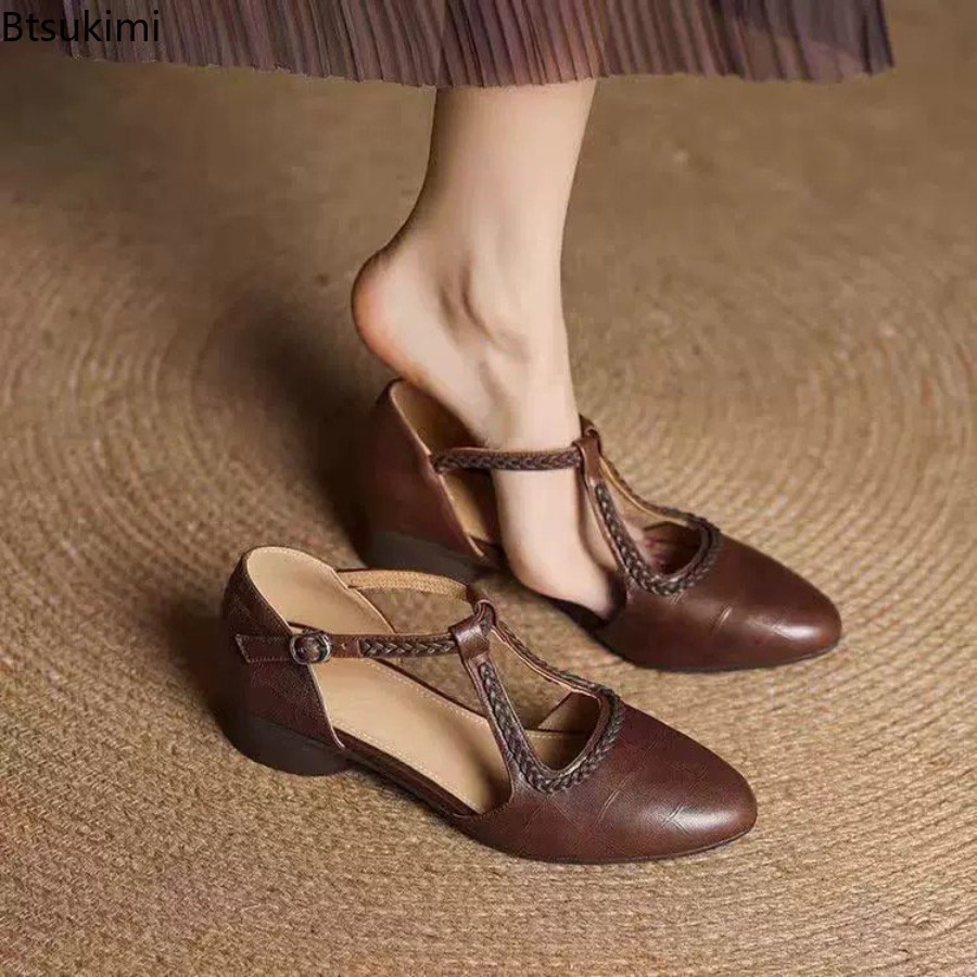 New Summer Women's Retro Hollo - Casual Sandal Leather บทวิจารณ์และราคา