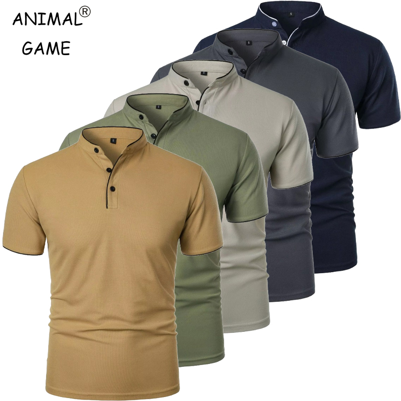 New Men's Short Sleeve Collar  - Polo Shirt Pique บทวิจารณ์และราคา