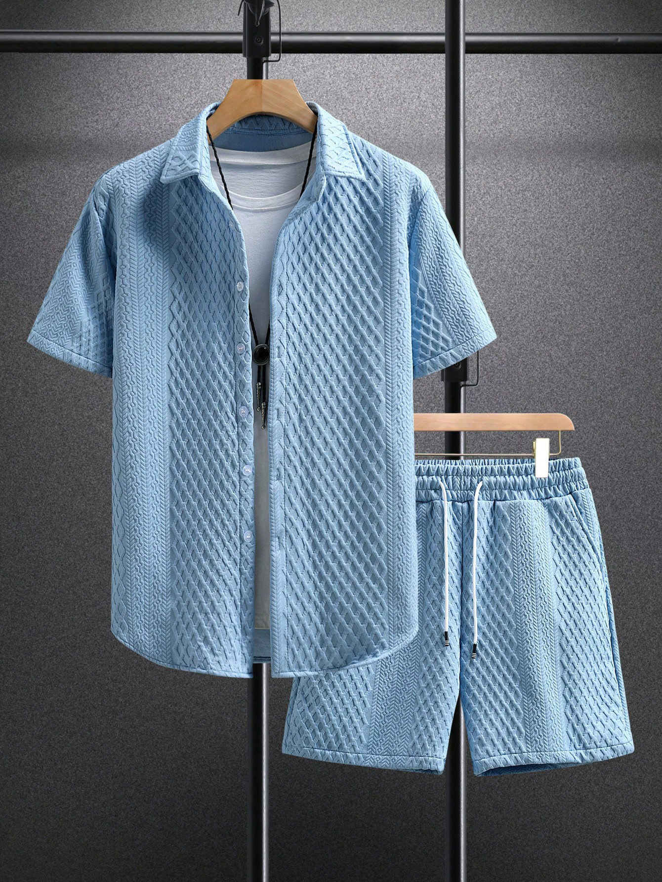 Summer New Men's Casual White  - Shirt Camp Collar บทวิจารณ์และราคา