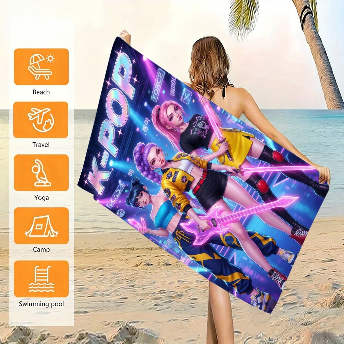 K-Pop Idol Print Large Size Be - Beach Towel Large บทวิจารณ์และราคา