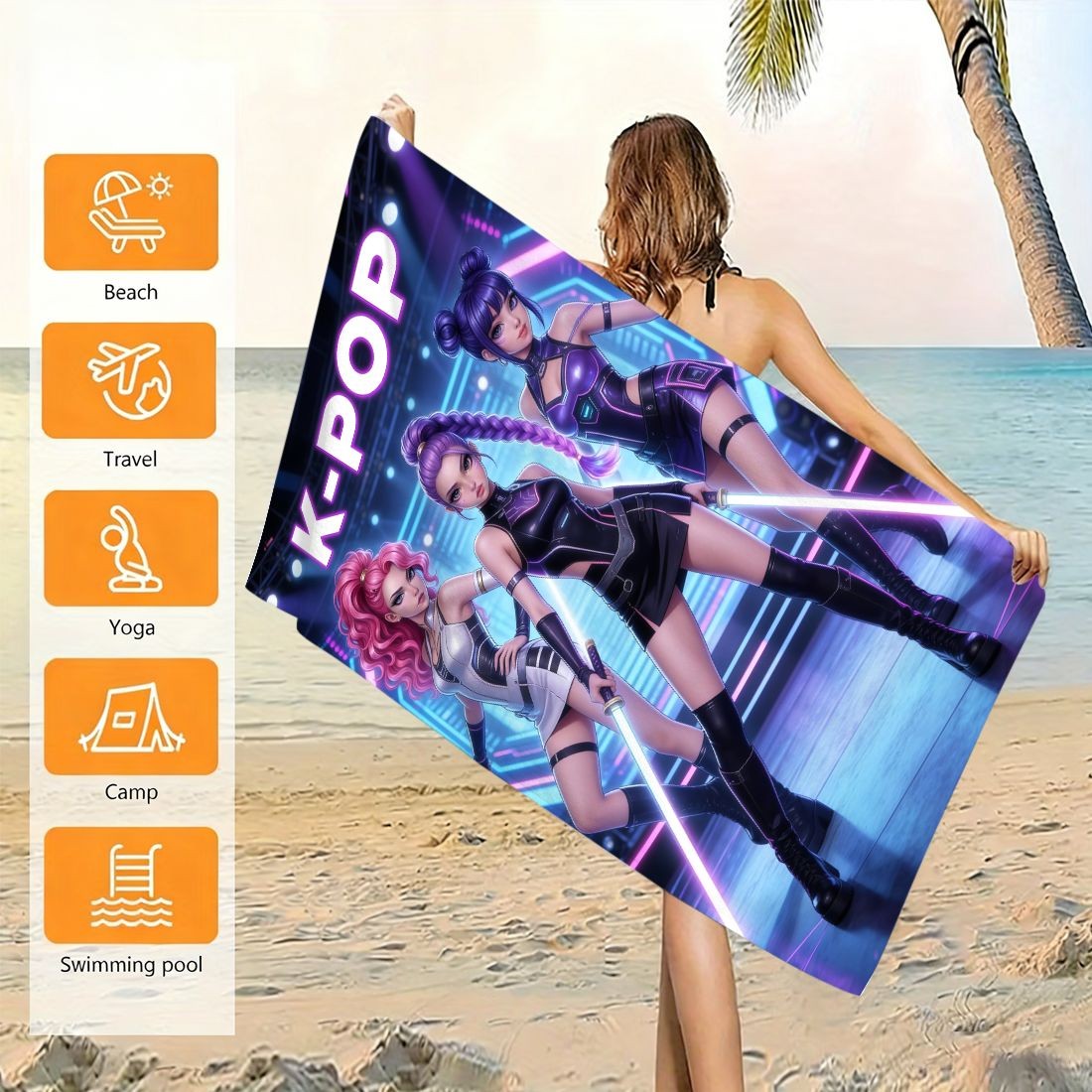 K-Pop Idol Print Large Size Be - Beach Towel Large บทวิจารณ์และราคา