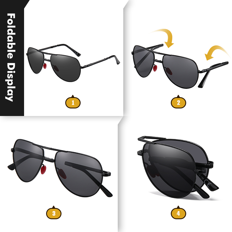 CoolPandas Fashion Folding Sun - Sunglasses Aviator Polarized บทวิจารณ์และราคา