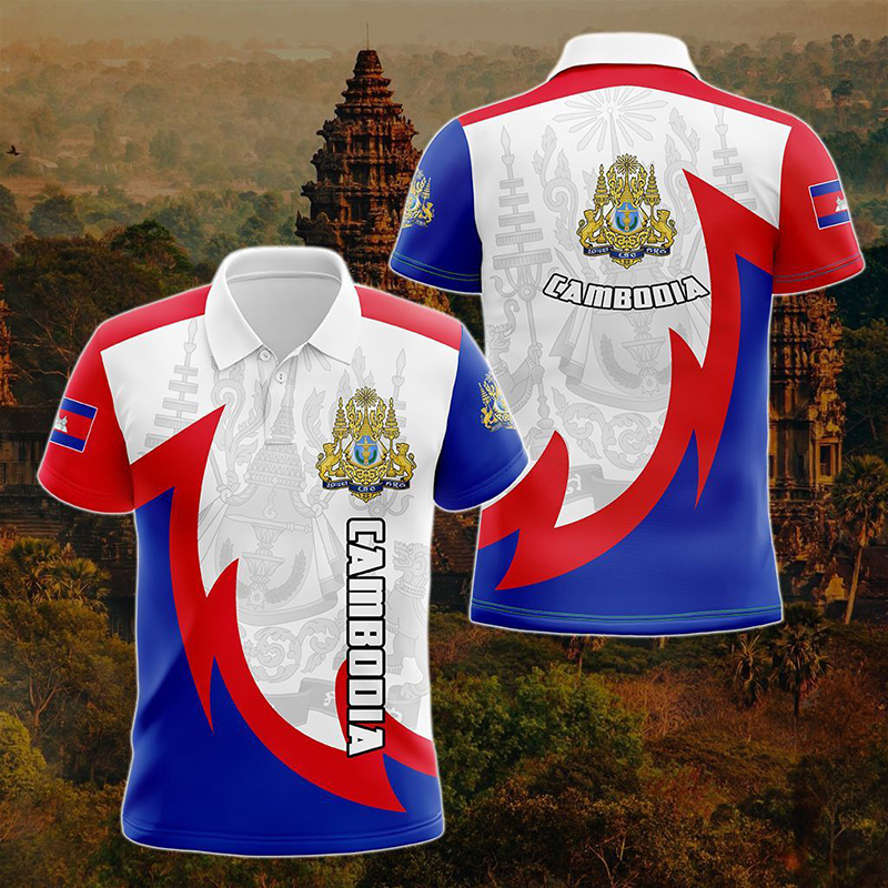 Custom Name Cambodia Flag Grap - Shirt Camp Collar บทวิจารณ์และราคา