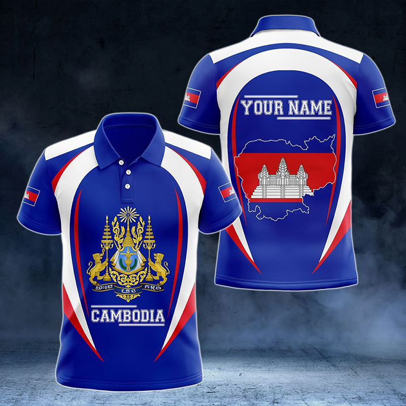 Custom Name Cambodia Flag Grap - Shirt Camp Collar บทวิจารณ์และราคา