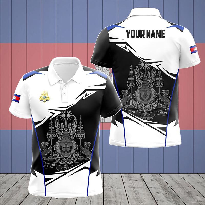 Custom Name Cambodia Flag Grap - Shirt Camp Collar บทวิจารณ์และราคา