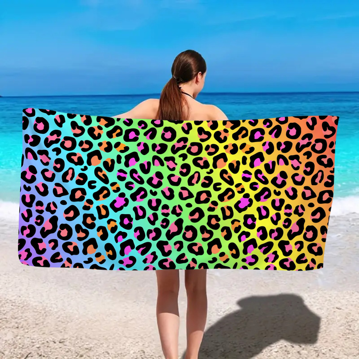 150/178cm Gradient Color Fashi - Beach Towel Large บทวิจารณ์และราคา