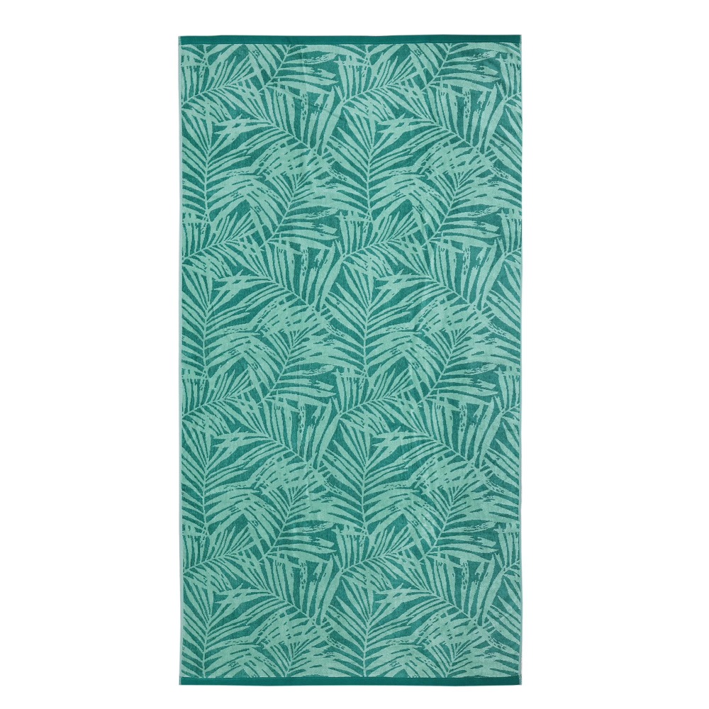 Oversized Green Palm Print Bea - Beach Towel Large บทวิจารณ์และราคา
