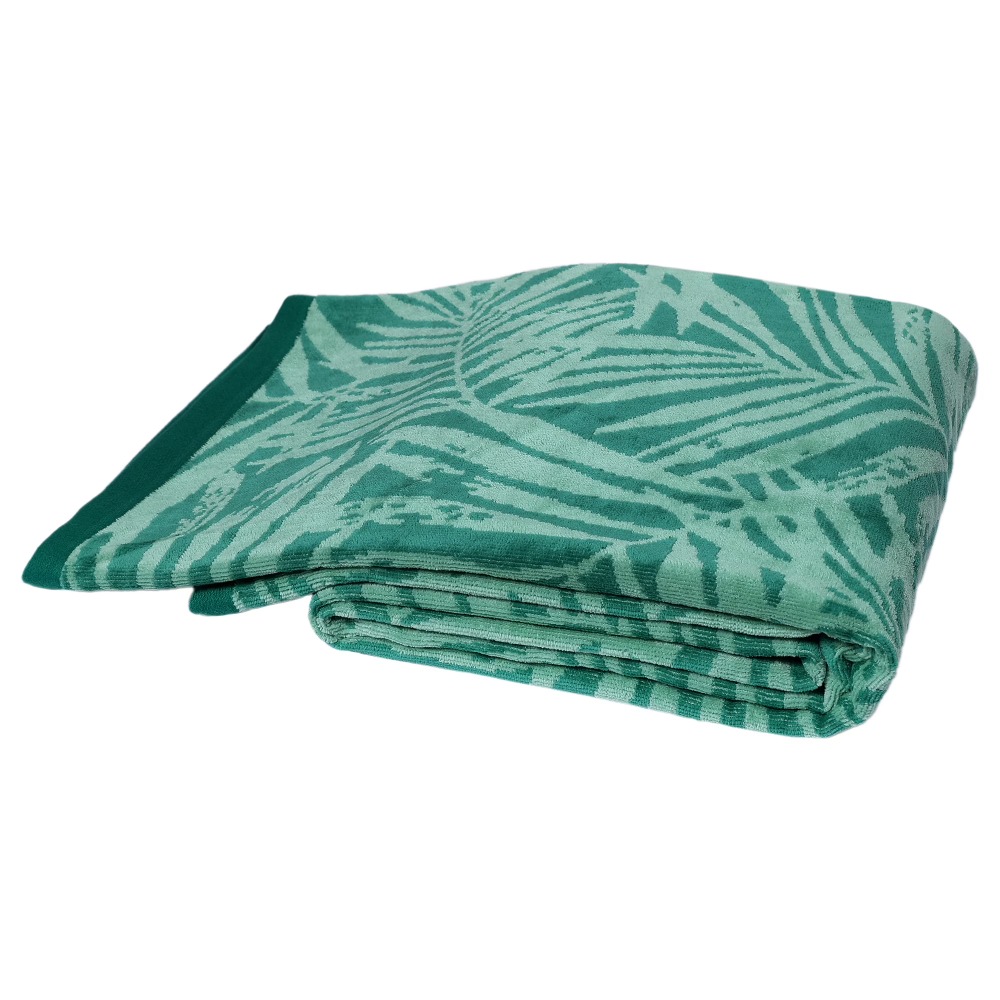 Oversized Green Palm Print Bea - Beach Towel Large บทวิจารณ์และราคา