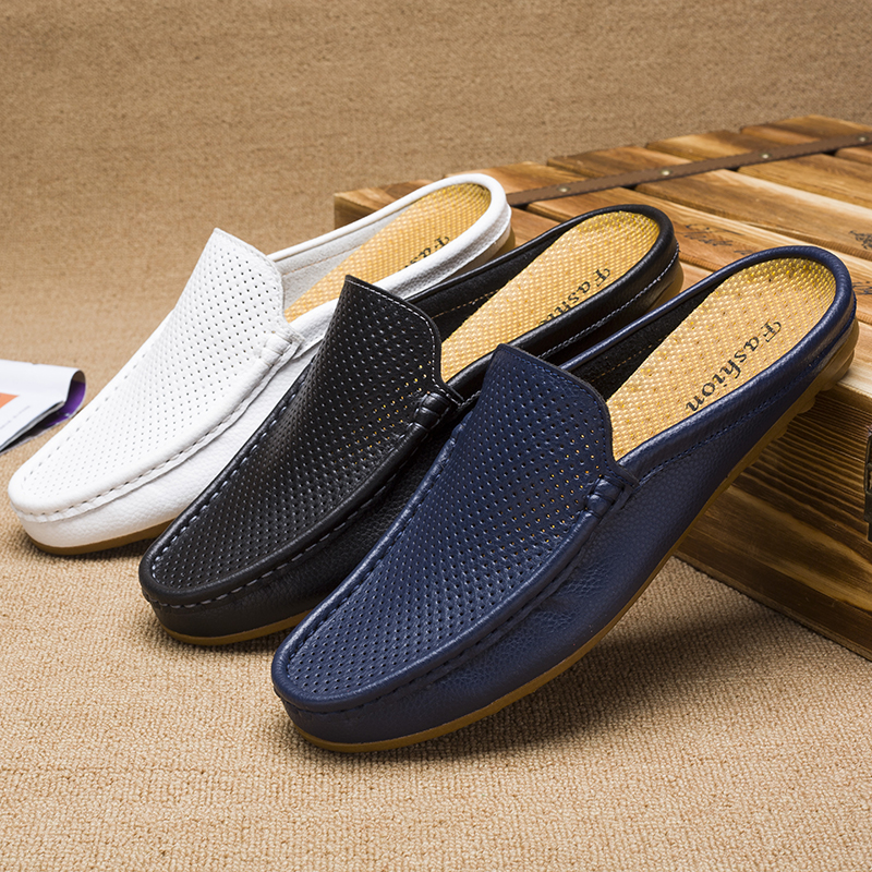 Men Casual Loafers Fashion Out - Flip Flop Leather Men บทวิจารณ์และราคา