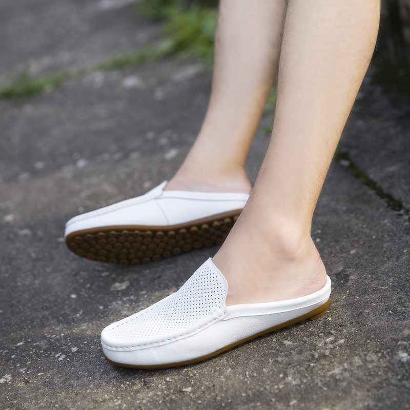 Men Casual Loafers Fashion Out - Flip Flop Leather Men บทวิจารณ์และราคา
