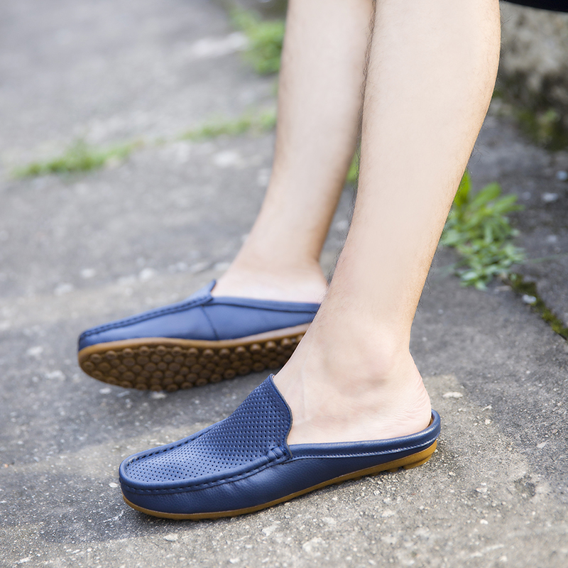 Men Casual Loafers Fashion Out - Flip Flop Leather Men บทวิจารณ์และราคา