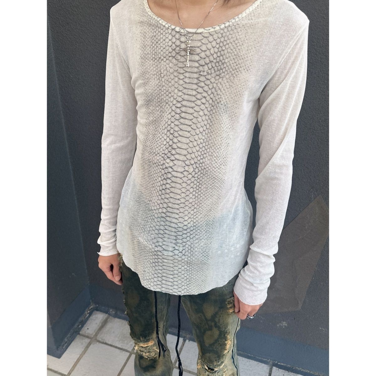 Tops Longsleeve Black Round Ne - Tee Graphic Print บทวิจารณ์และราคา