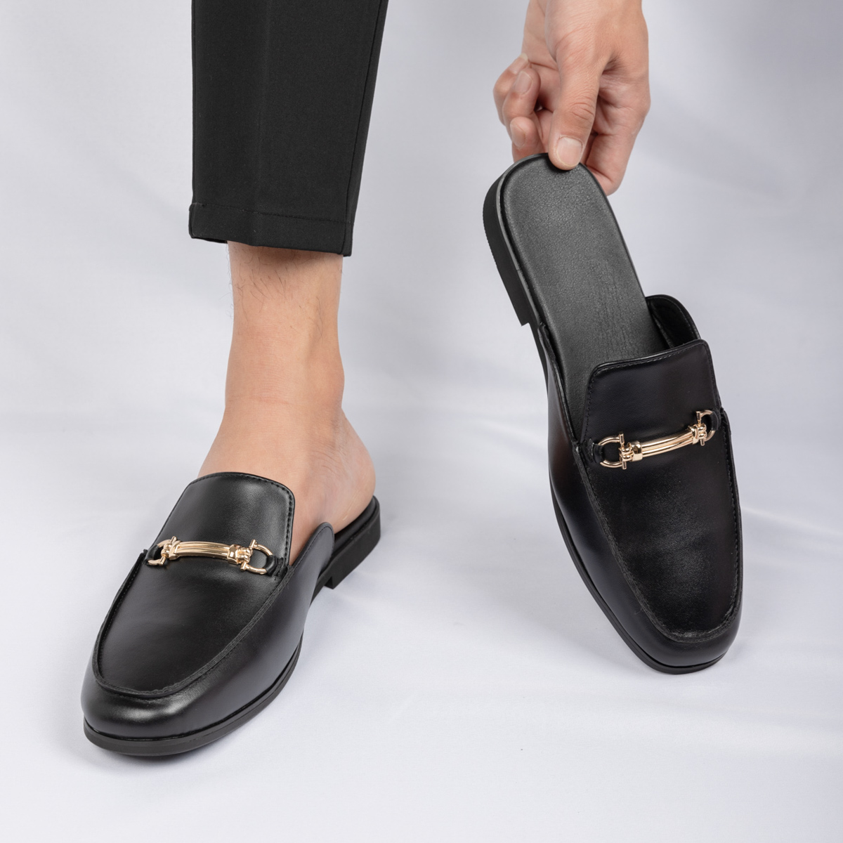 Fashion Men's Slip-on Half Sli - Flip Flop Leather Men บทวิจารณ์และราคา