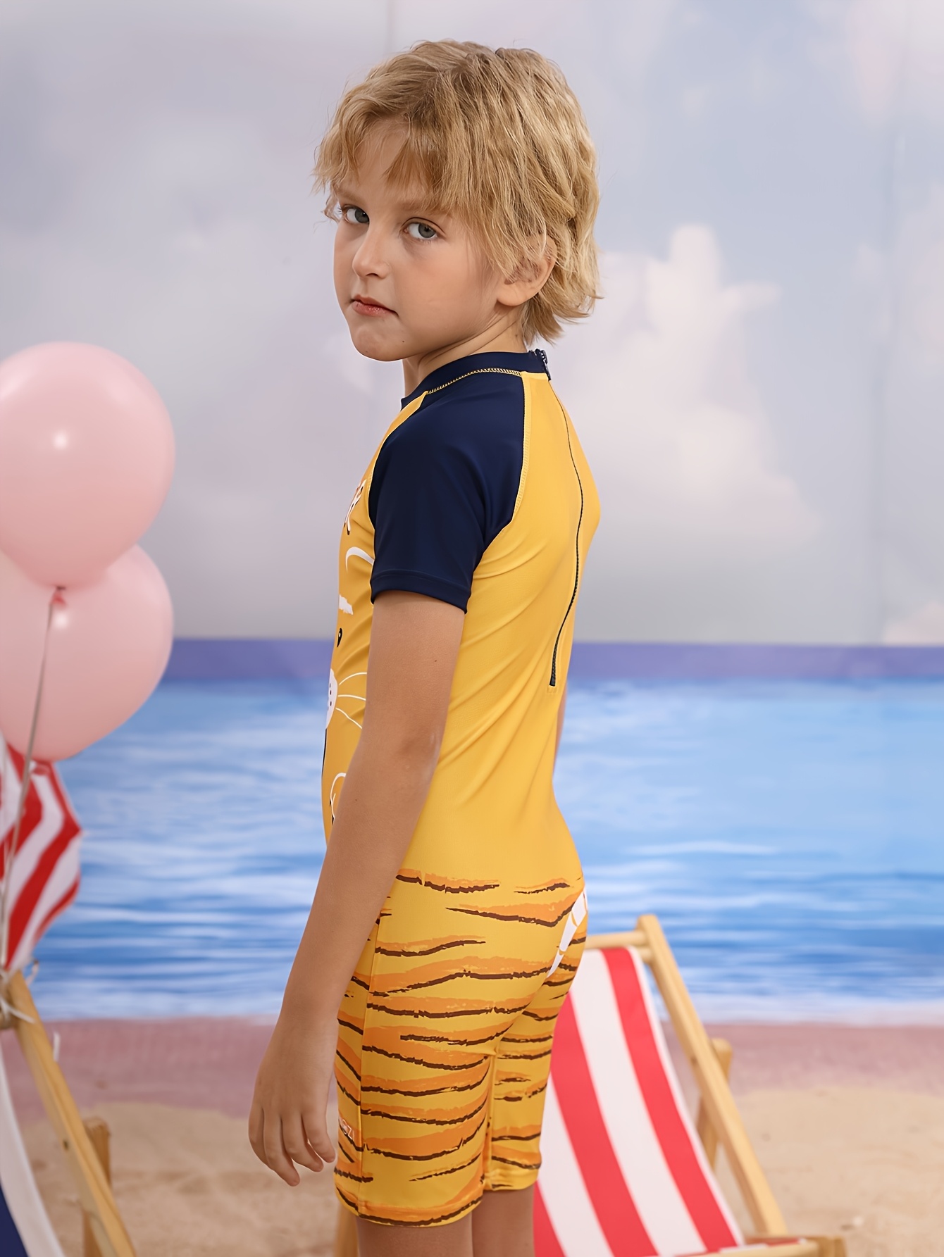 Cute Tiger Children's One-piec - Swim Trunk Quick Dry บทวิจารณ์และราคา