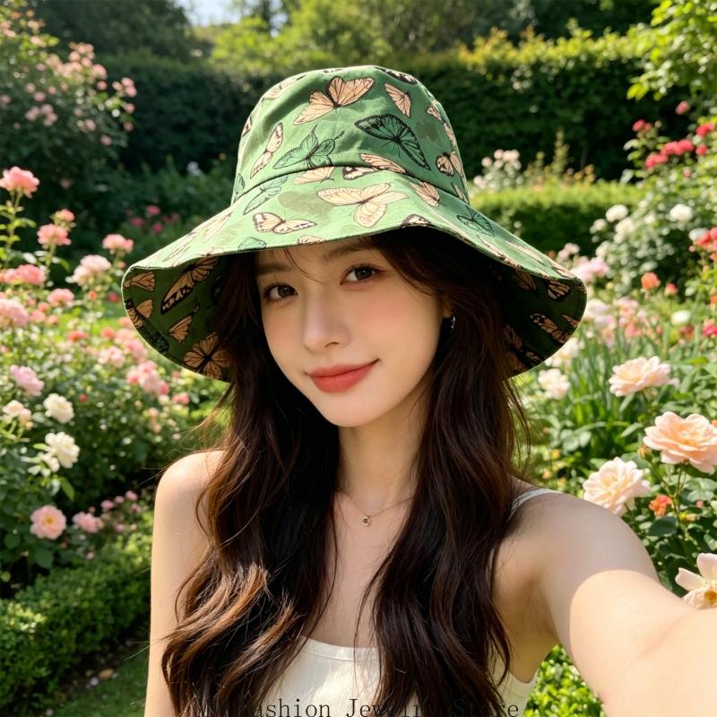 Printed Fisherman Hat With Pac - Packable Hat Nylon บทวิจารณ์และราคา