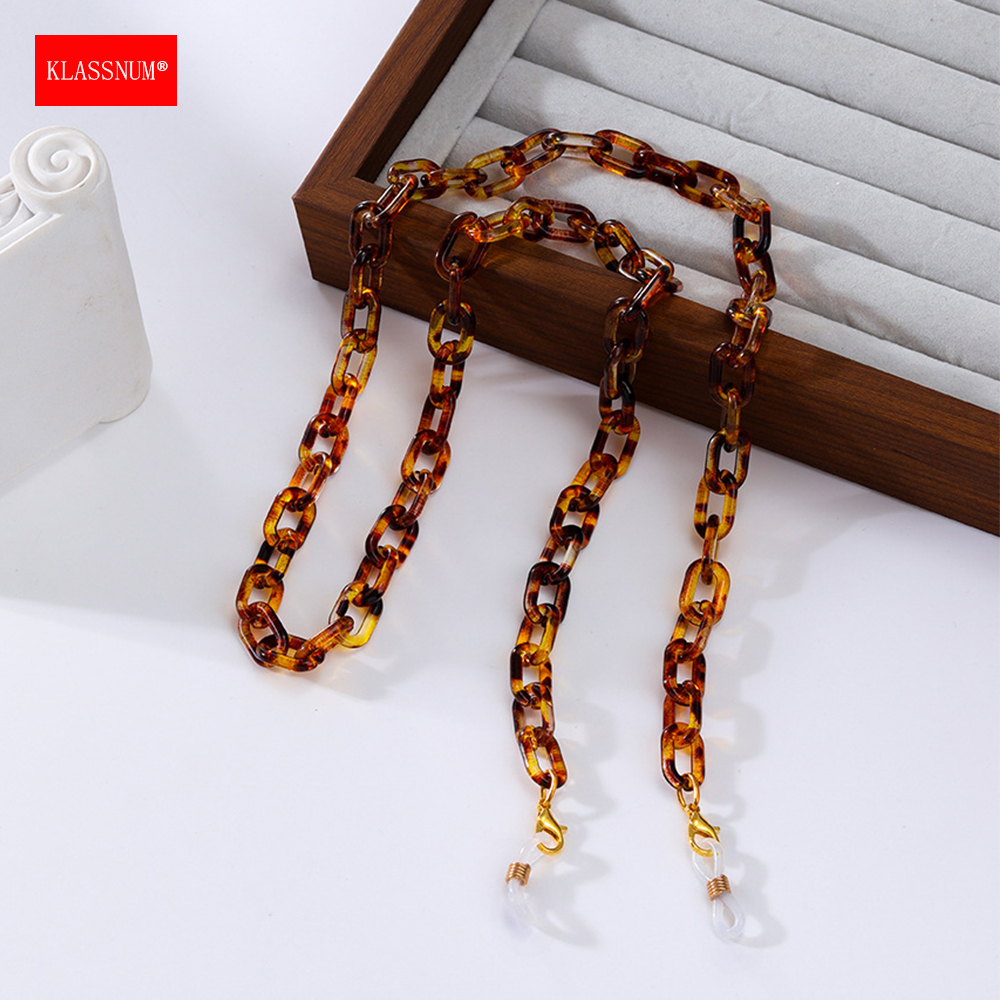 KLASSNUM Multicolor Brown Acry - Sunglass Retainer Cord บทวิจารณ์และราคา