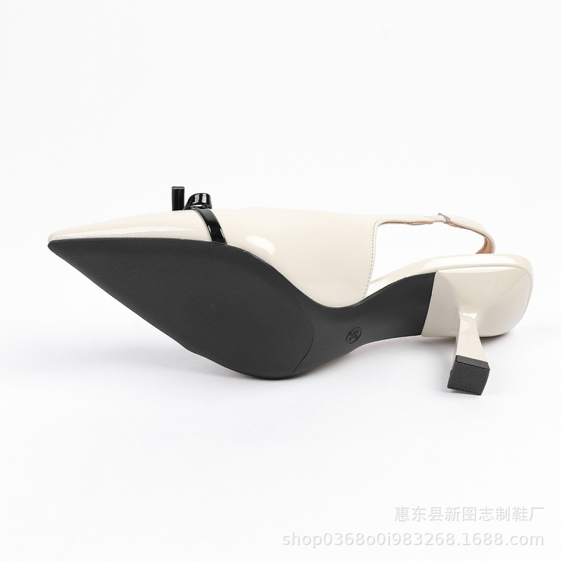 Women's Black Bow Contrast Col - Casual Sandal Leather บทวิจารณ์และราคา
