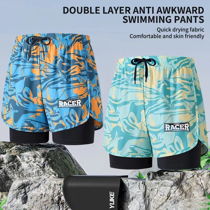 Swimming Trunks Adult Double L - Swim Trunk Quick Dry บทวิจารณ์และราคา