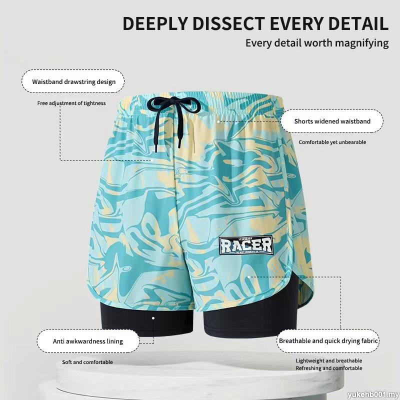 Swimming Trunks Adult Double L - Swim Trunk Quick Dry บทวิจารณ์และราคา